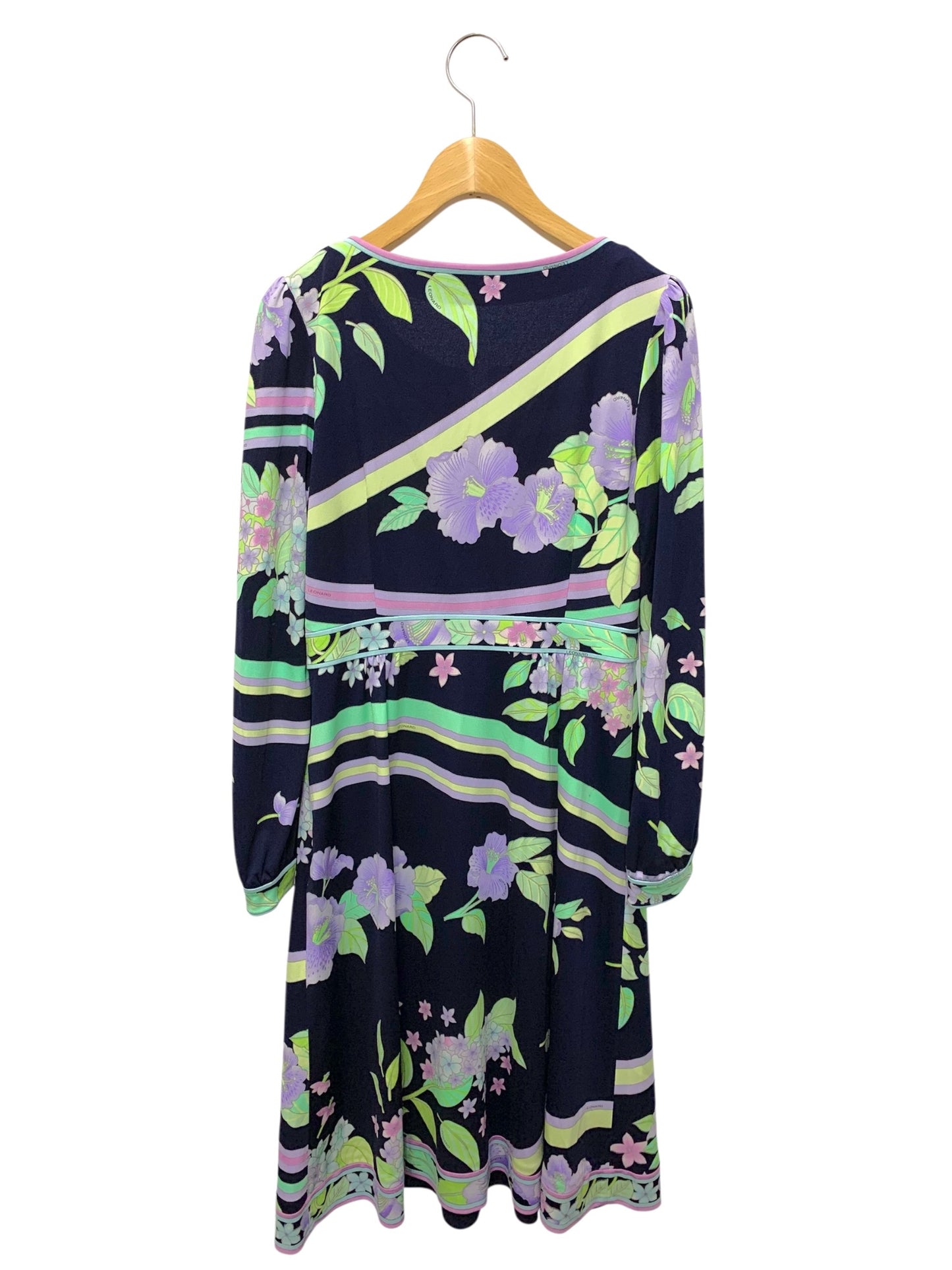 レオナールファッション 0170216 ワンピース 36 ネイビー サツキ アジサイ ITO0U5XJKLG9 【SALE】