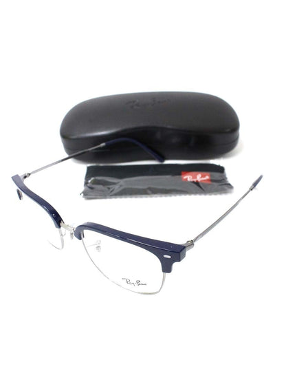 レイバン New CLUBMASTER RB7216 メガネ ネイビー/シルバー ブロウ スクエア コンビフレーム ITDGPJPBPNCG 【SALE】
