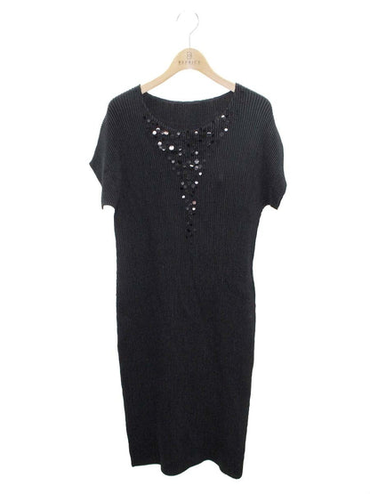 スペッチオ 411-522 ワンピース 40 ブラック シャトルプリーツ ITAEWS7EW7WG