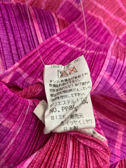 プリーツプリーズイッセイミヤケ PP84-JK904 カットソー 4 ピンク 幾何学模様 ボトルネック ITVUYEFYW3BC