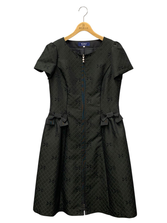 エムズグレイシー 511511 ワンピース 42 ブラック リボン キルティング ITCT6MC20PN8