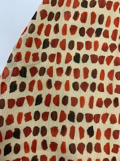 シビラ GBEID-50490 ワンピース L オレンジ シフォン ドット ITGHBXER56OG