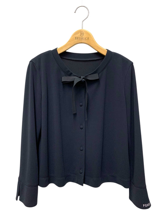 フォクシーニューヨーク 41392 カーディガン 38 ネイビー LADY BOW CARDIGAN 2023年増産品 ITJDI80ZXGM0