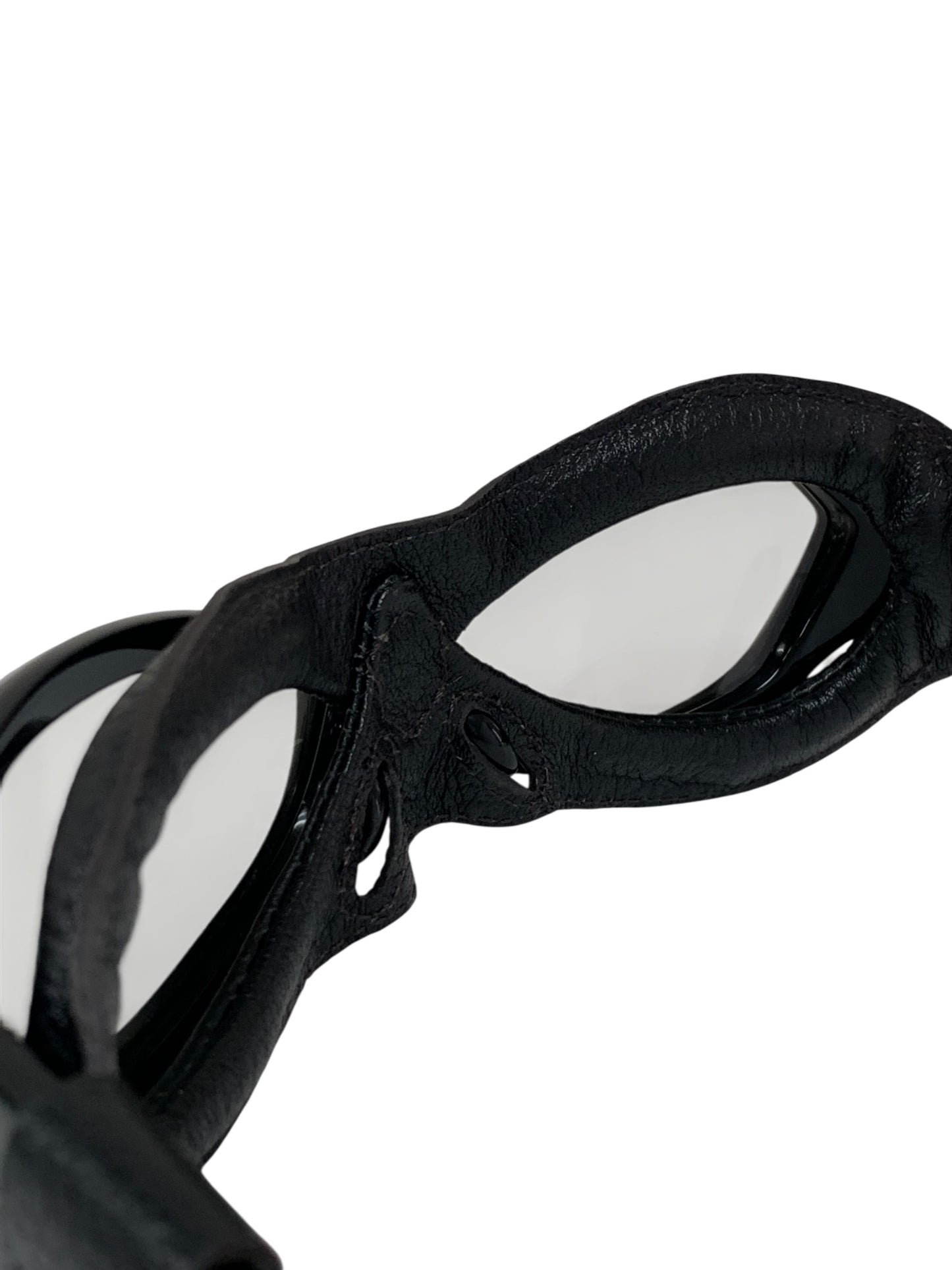 ファクトリー900 FA-160 メガネ ブラック ゴーグルシリーズ 本革フード付き セルフレーム フルリム ITKVWJ3XJBB4