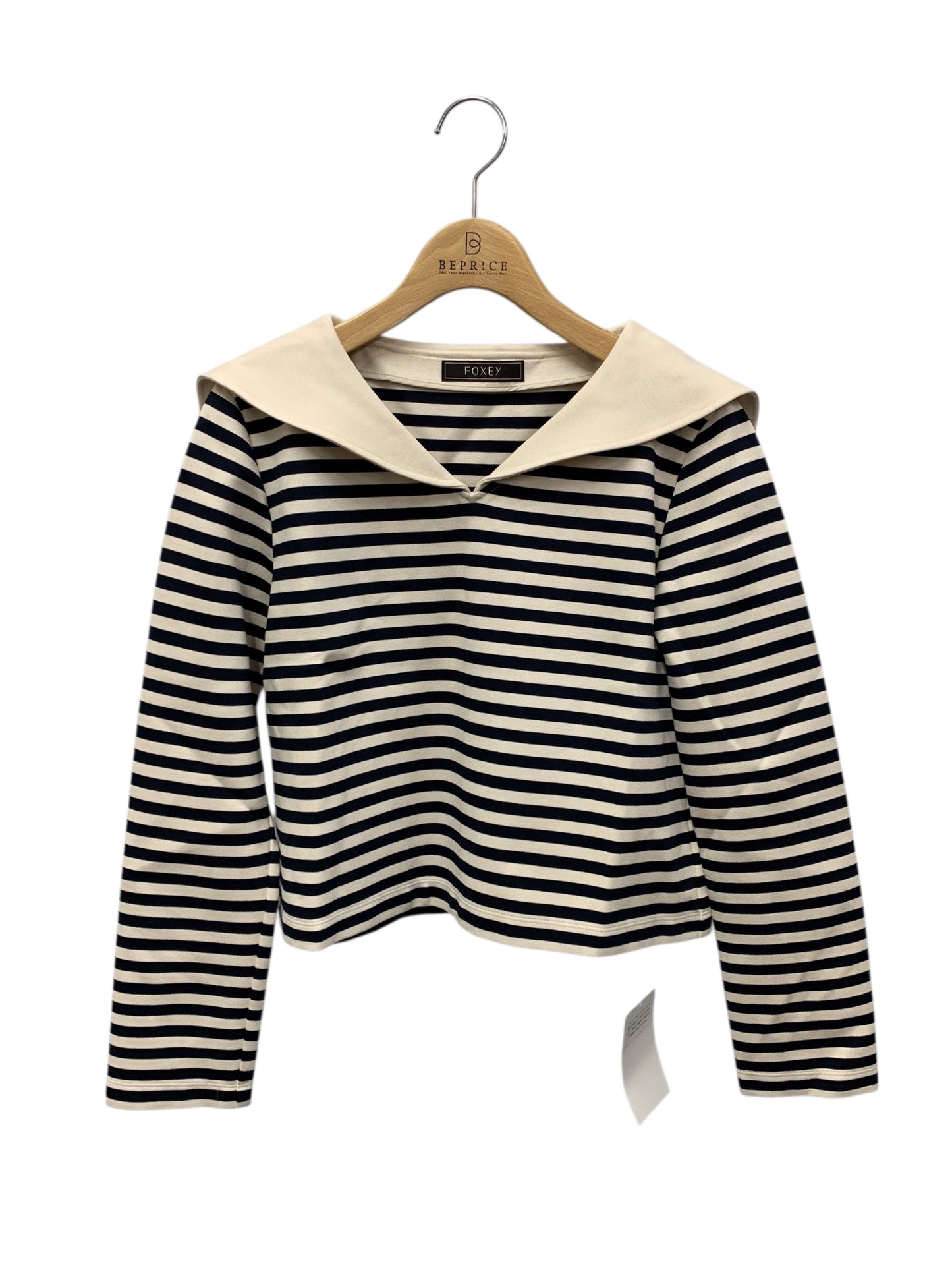 フォクシーブティック Top Venezia 44233 トップス 38 ネイビー ボーダー ITLDQOWAYB1O