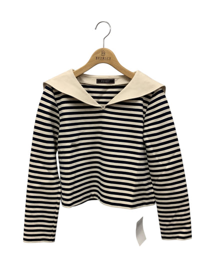 フォクシーブティック Top Venezia 44233 トップス 38 ネイビー ボーダー ITLDQOWAYB1O