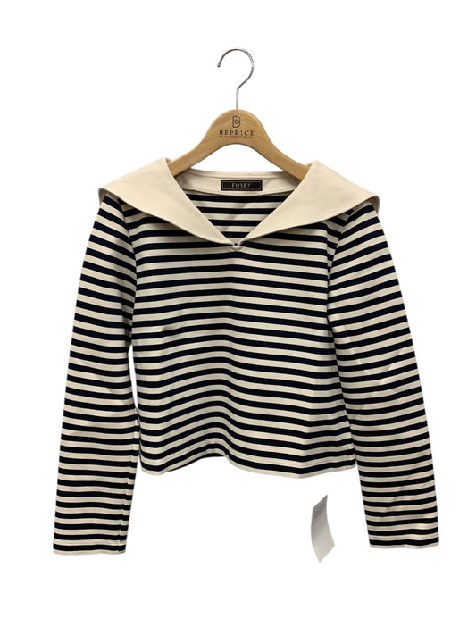フォクシーブティック Top Venezia 44233 トップス 38 ネイビー ボーダー ITLDQOWAYB1O