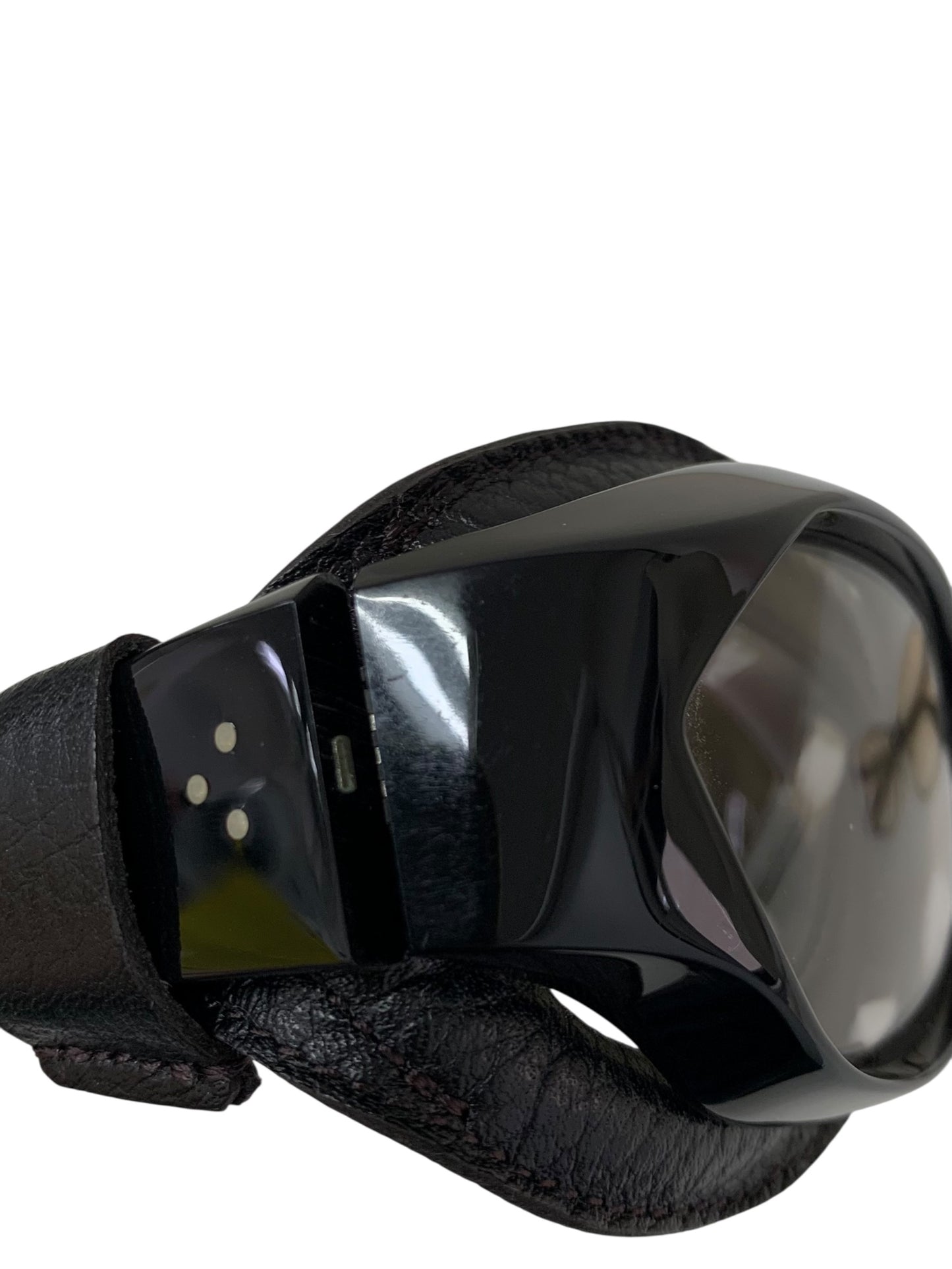 ファクトリー900 FA-160 メガネ ブラック ゴーグルシリーズ 本革フード付き セルフレーム フルリム ITKVWJ3XJBB4