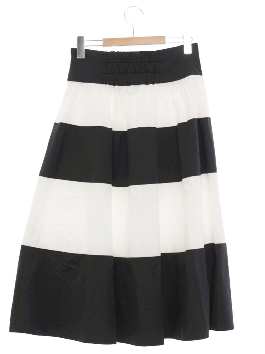 エムズグレイシー バイカラーボリュームギャザースカート 417121 38 ホワイト ITUYDBFRUZGO 【SALE】