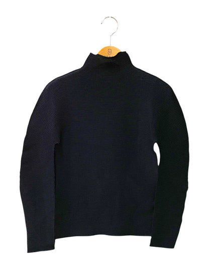 ミーイッセイミヤケ MI21FJ001 プルオーバー ブラック ボトルネック ワッフルプリーツ ITIRL77C9W3I