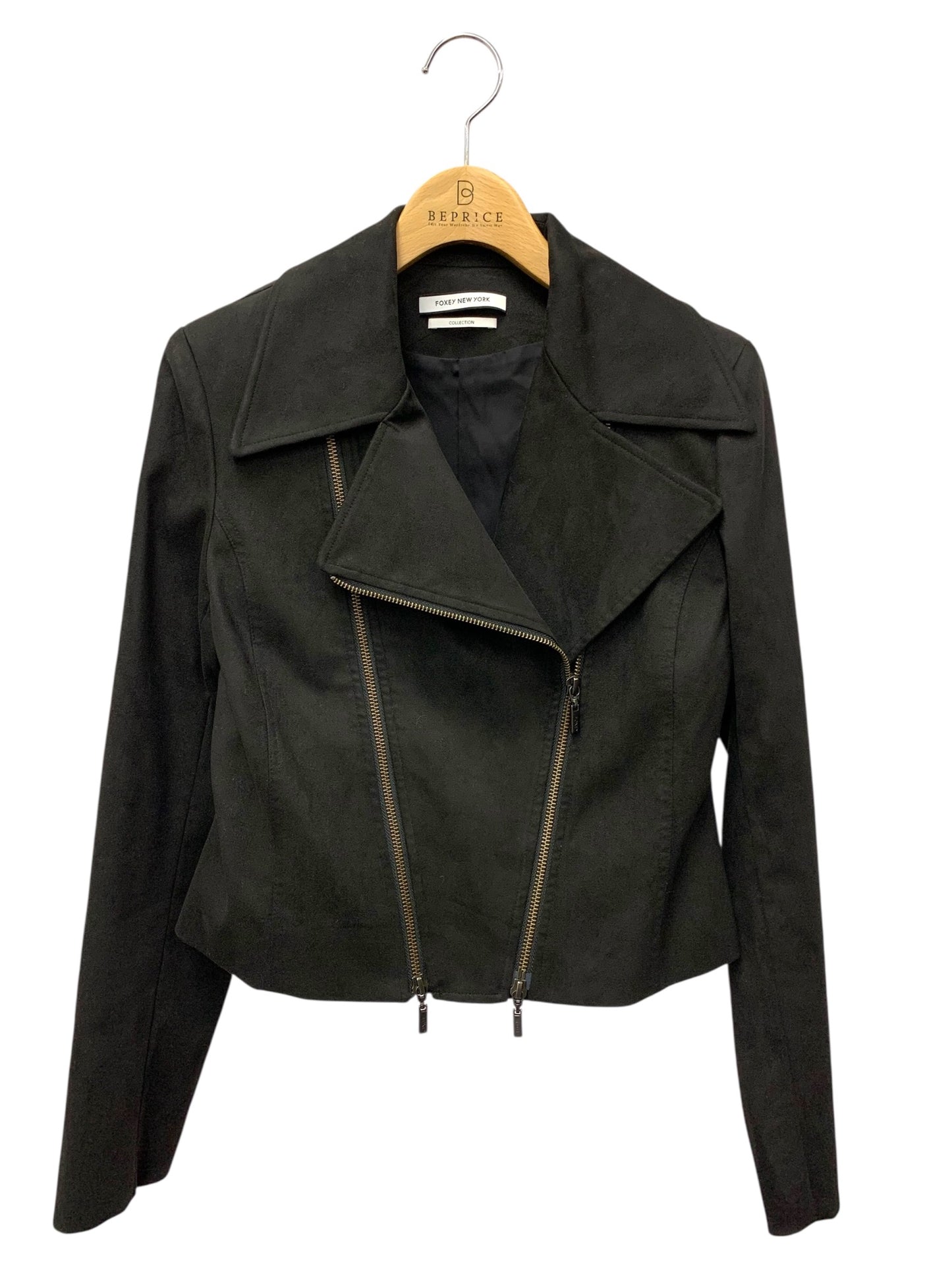 フォクシーニューヨーク collection Suede Jacket 39211 ジャケット 40 ブラック ITPE8UF048SE