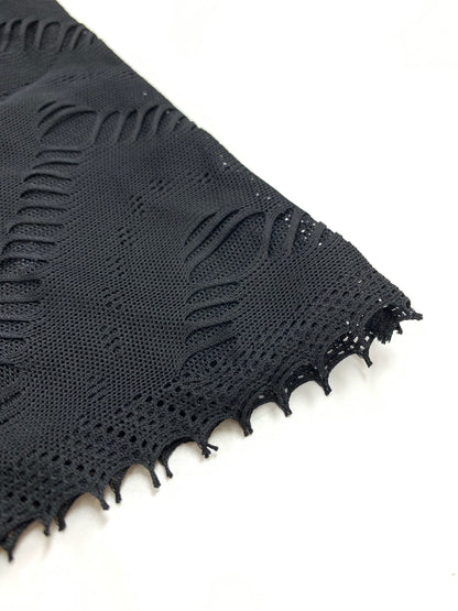 イッセイミヤケ IM13KH542 トップス 2 ブラック カットワーク フリンジ ITMHYARXT17C