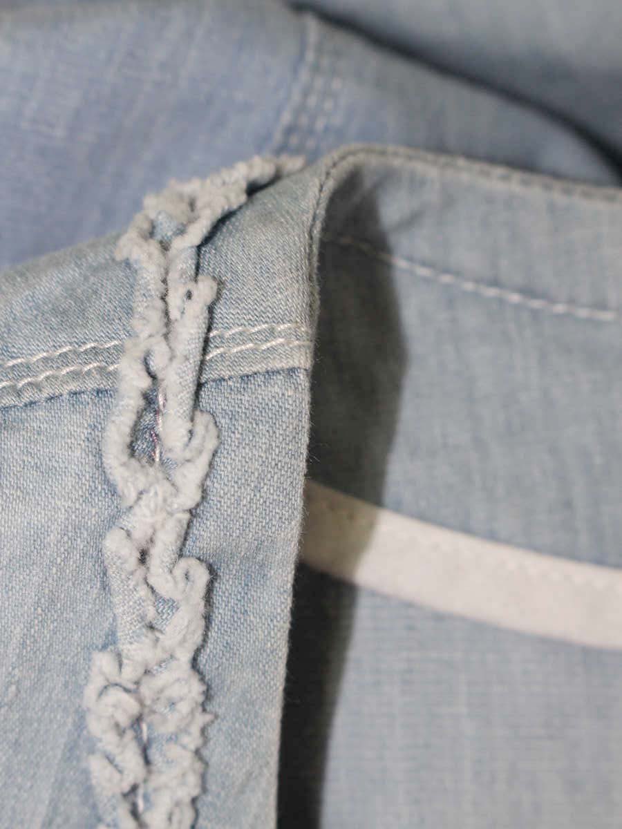 エムズグレイシー Zip Denim Jacket 914121 ジャケット 38 ライトブルー デニム調 ITG9MFNHTIJ4