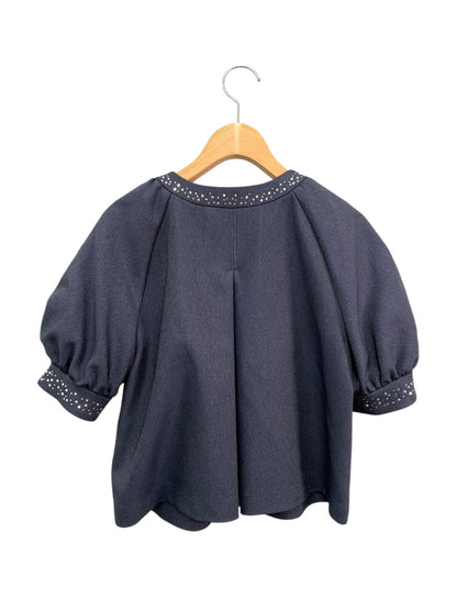 ルネ 5513050 ジャケット 34 ブルー デニム風 ラインストーン リボン ITO2GOK21LPA