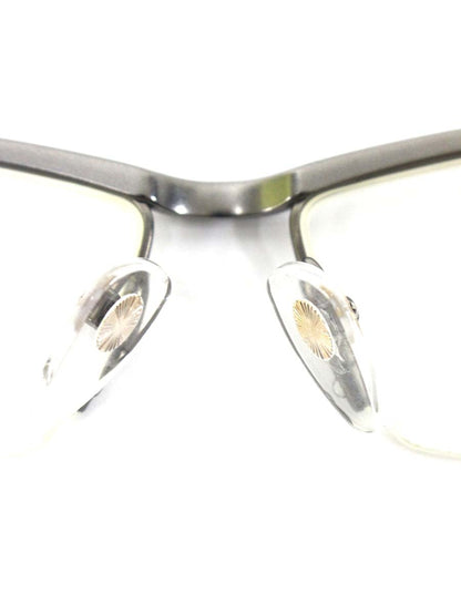 マサキマツシマ MF-1148 眼鏡 メガネ ガンメタル メタルフレーム ハーフリム スクエア ITI9Q8PA6XX0