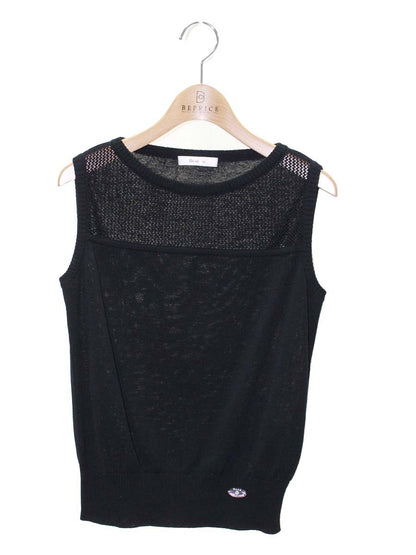 ルネ 6122260 トップス 36 ブラック ニット ノースリーブ IT42GK58SEBV 【SALE】