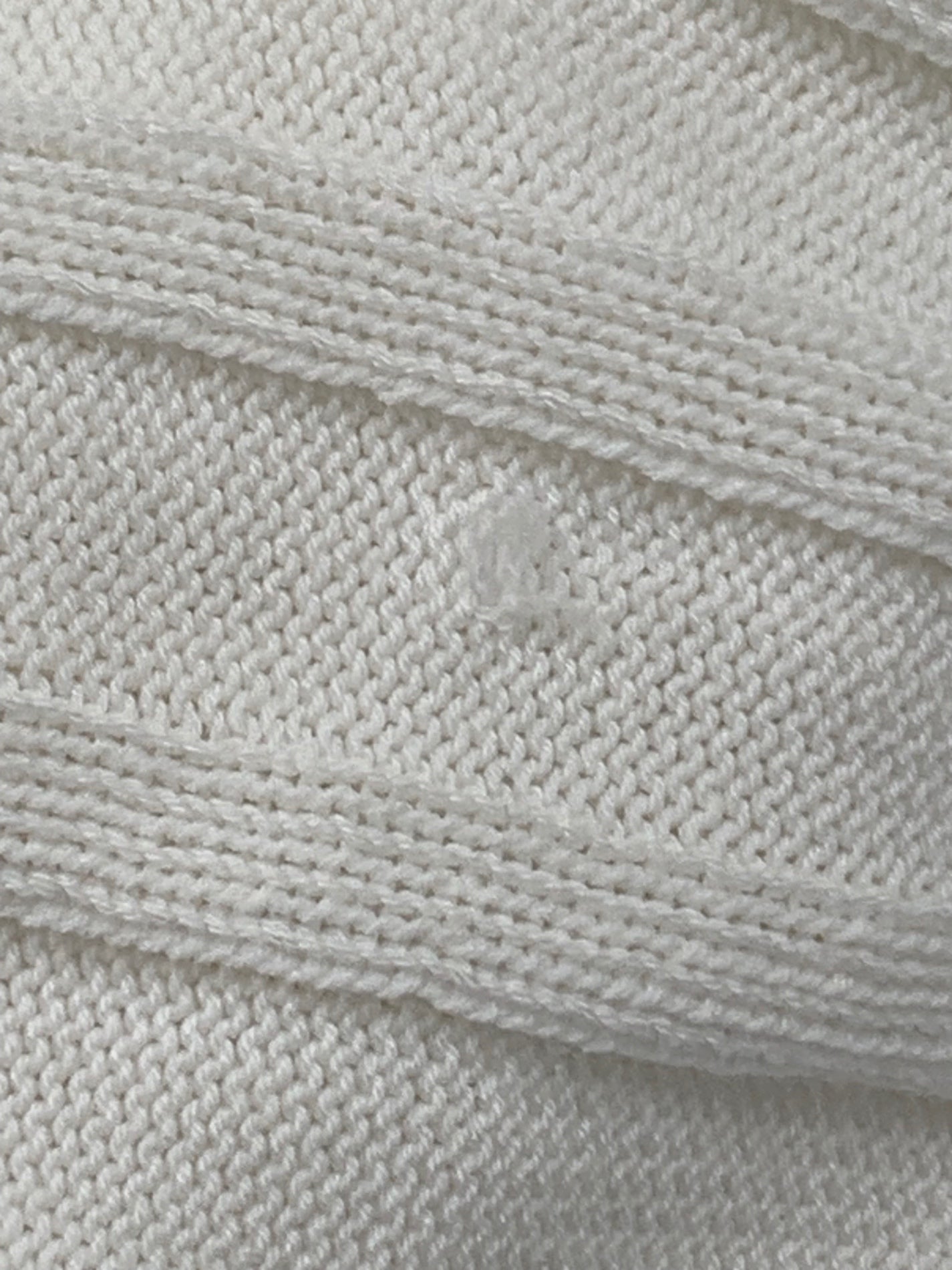 エムプルミエ A722-013 ニット 38 ホワイト Vネック リブ ITL0E7F6RA9W