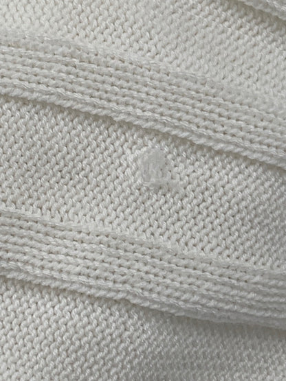 エムプルミエ A722-013 ニット 38 ホワイト Vネック リブ ITL0E7F6RA9W