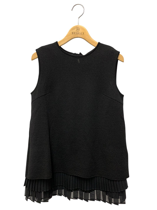 フォクシーブティック 37693 アンサンブル 38 ブラック 麻 プリーツ IT8MF7B8OXDG