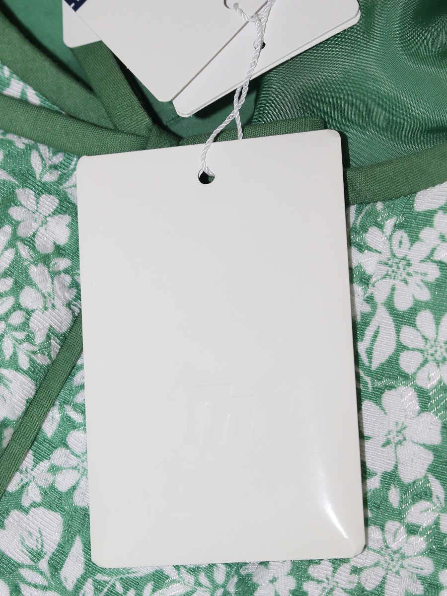 エムズグレイシー 111110 ワンピース 38 グリーン ジャガード フラワーモチーフ ITXFANYEZ3ZW
