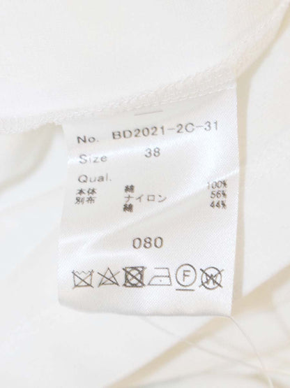 ボーダーズアットバルコニー サブリナ フリルTシャツ  BD2021-2C-31 38 ホワイト IT1URFPR3YYR