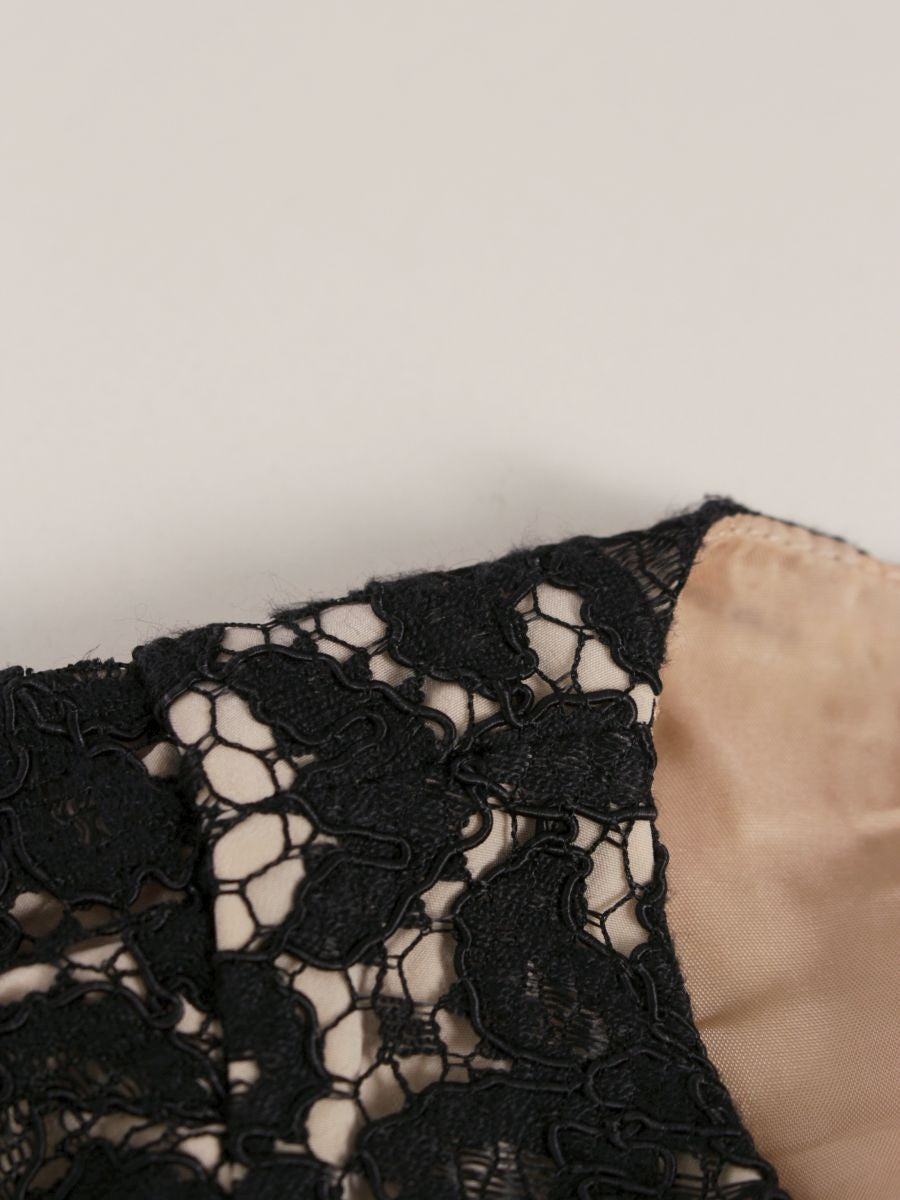 トッカ OPTOSA0730 ワンピース 0 ブラック 切替 レース フラワーモチーフ ITBUA8BBYMRS