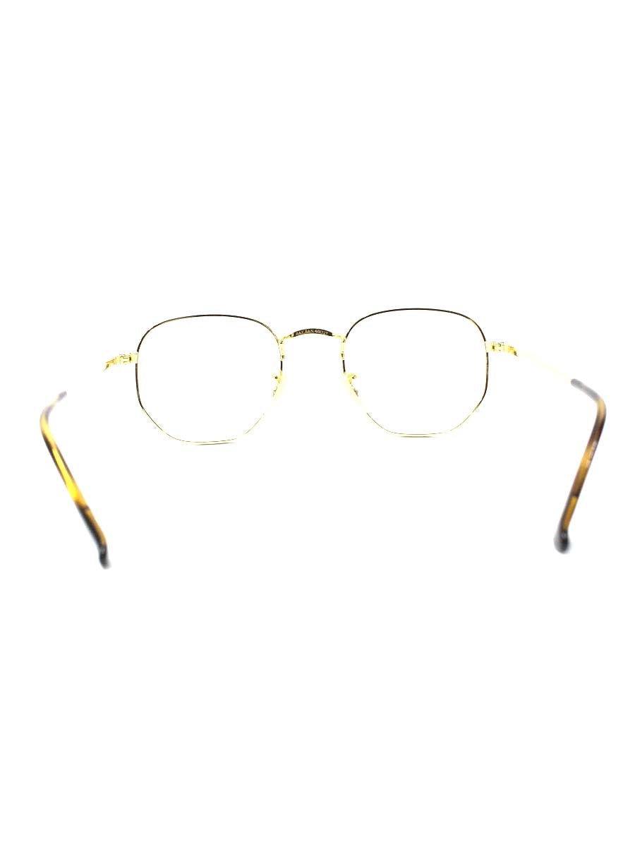 レイバン HEXAGONAL OPTICS RB6448 2500 メガネ ゴールド/ブラウン メタルフレーム フルリム ヘキサゴンシェイプ ITGRSC3NLEME