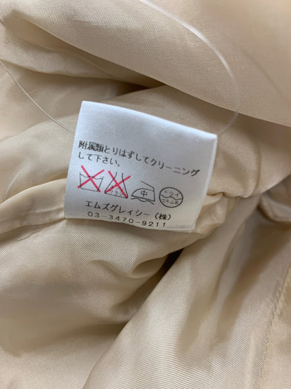 エムズグレイシー 729514 コート 38 ベージュ フリル アンゴラ混 ITFXYW4DAF7N 【SALE】