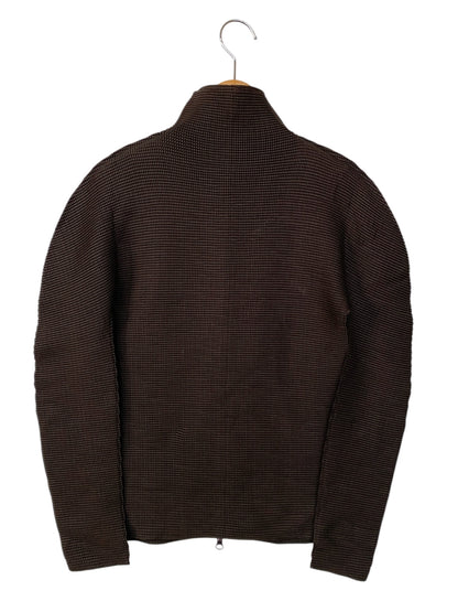 ミーイッセイミヤケ MI23FO142 ジップカーディガン カーキグリーン ハイネック ダブルジップ ITN9LY3RCPHS