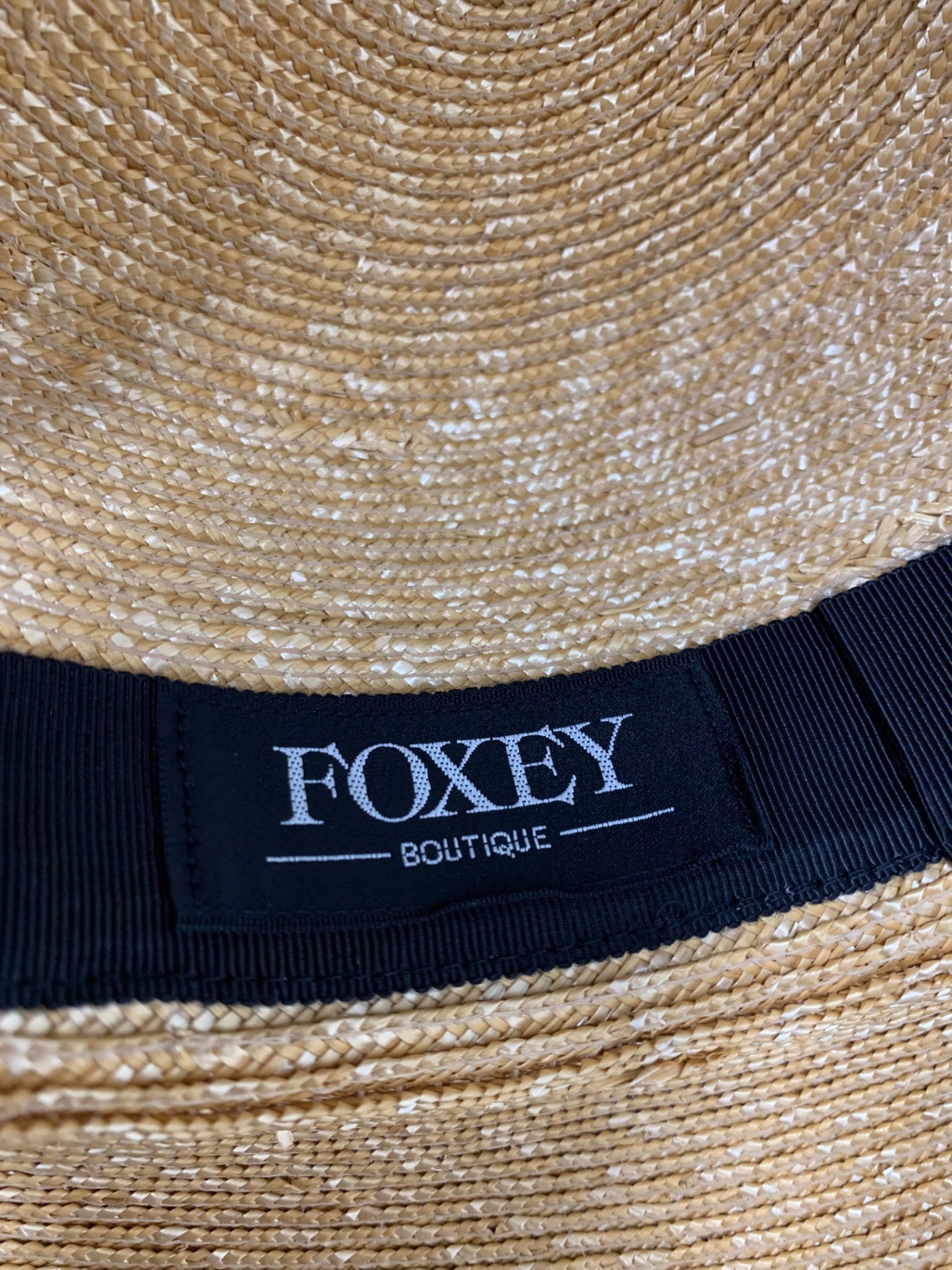 フォクシーブティック ストローハット ベージュ リボン ITTBXOI10QRK