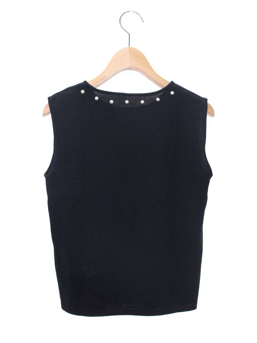 フォクシーブティック Swing Back Knit 36757 ニット 38 ブラック パール IT8ZTTQ7CGA3