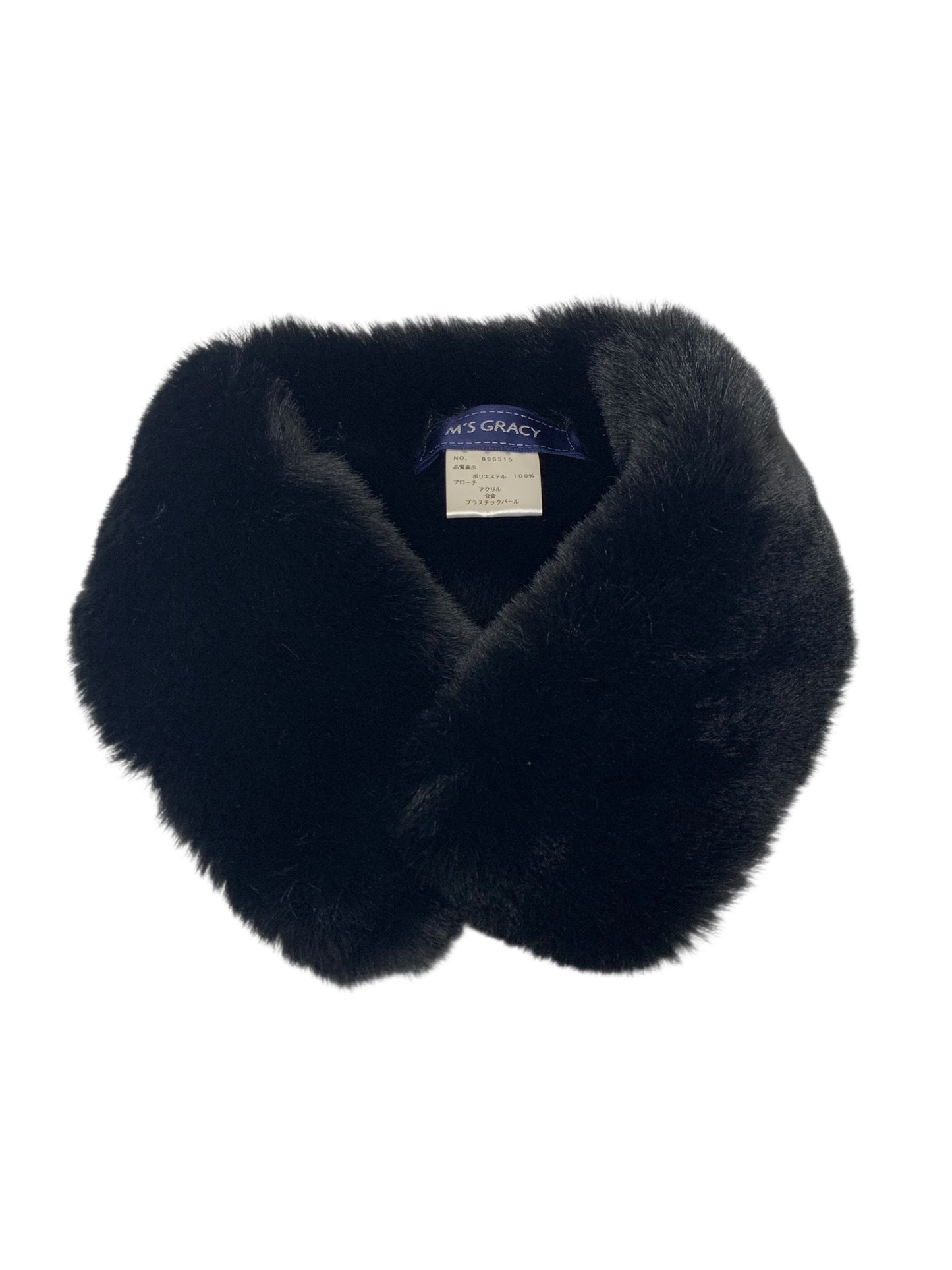 エムズグレイシー Fake Fur Stole 896515 ストール ショール F ブラック IT724UYCAH5W