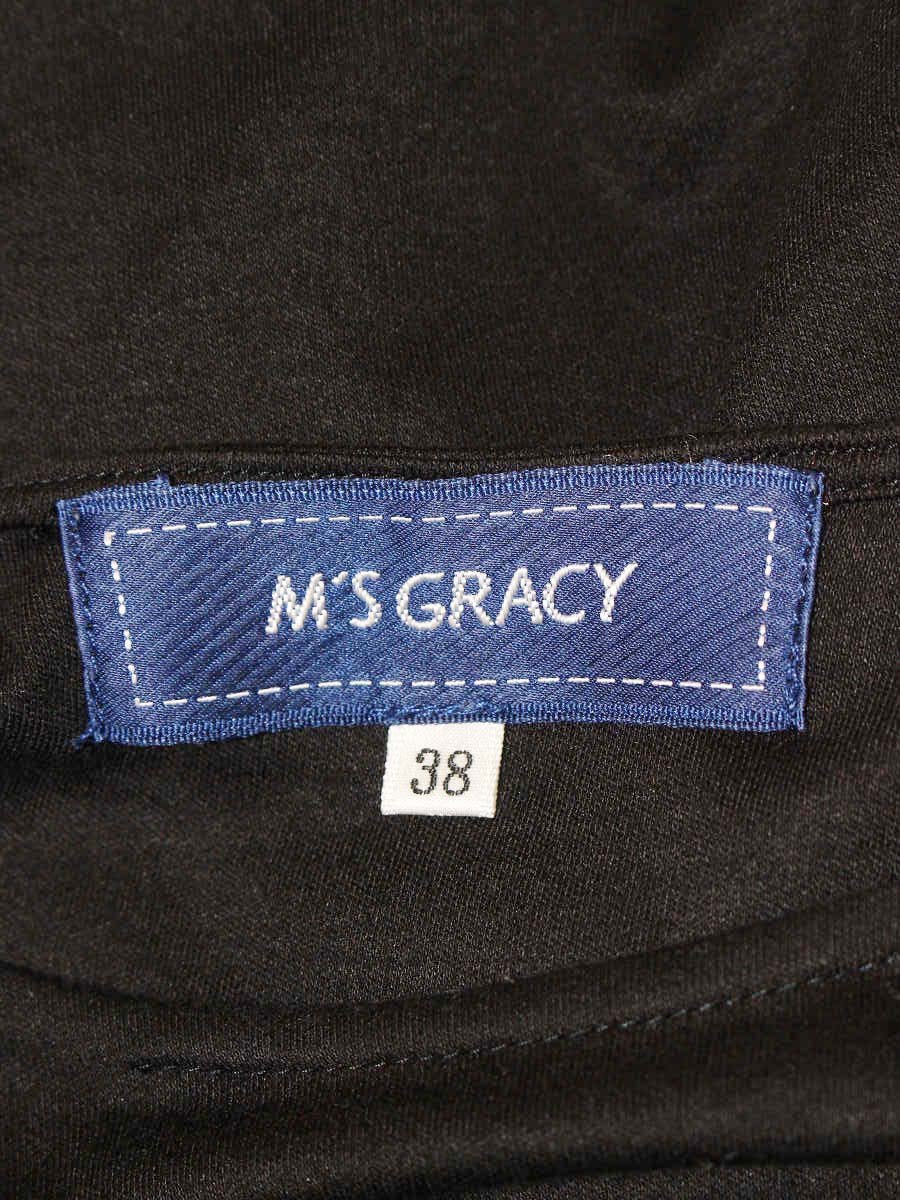 エムズグレイシー 915110 Tシャツ カットソー 38 ブラック リボン ITX498UY9MM8