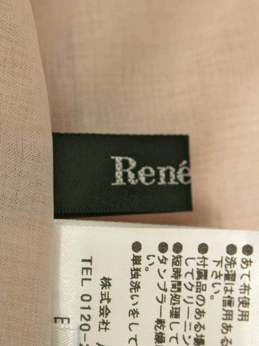 ルネ basic 5726220 ワンピース 36 ピンク ウエストリボン ボックスプリーツ ITICBV1GINPW