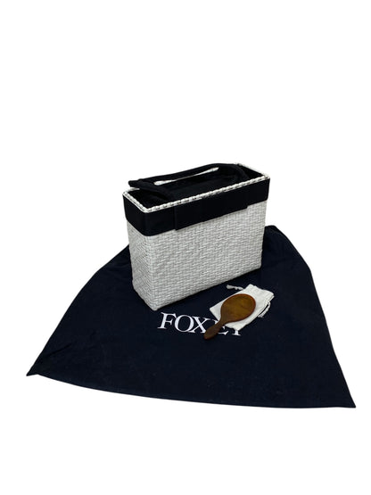 フォクシーブティック ハンドバッグ ホワイト カゴ スクエア リボン IT1NOZHY2BCI