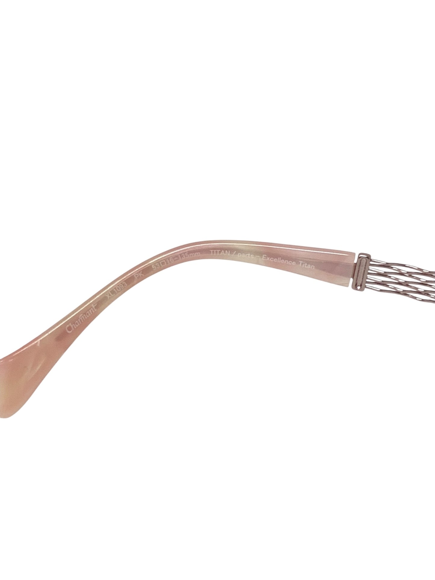 ラインアートシャルマン XL1093　 メガネ ピンク マーブル柄 ラインストーン ITYWN6WDQ97G 【SALE】