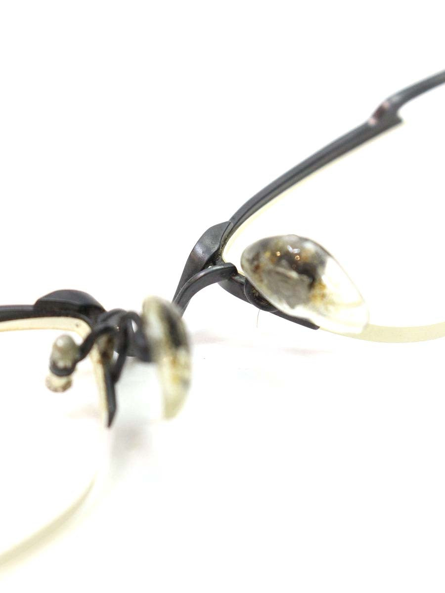 フォーナインズ O-10T メガネ メタルグレー メタルフレーム ハーフリム スクエア ITZLC1NDM826