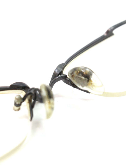 フォーナインズ O-10T メガネ メタルグレー メタルフレーム ハーフリム スクエア ITZLC1NDM826
