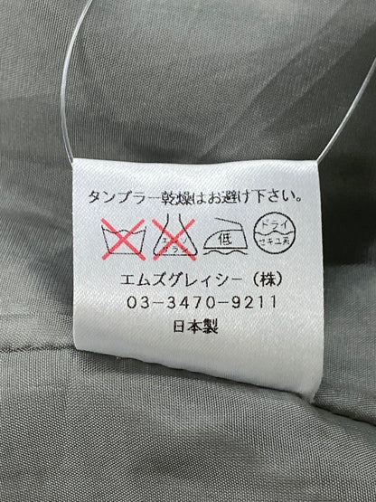 エムズグレイシー 527132 スカート 38 グレー ストライプ タック ITXCJG7O0SMS