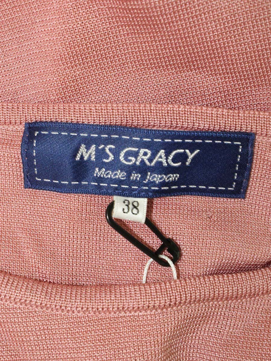 エムズグレイシー 918502 ニット セーター 38 ピンク スパンコール リボン ITAHG0MVH032