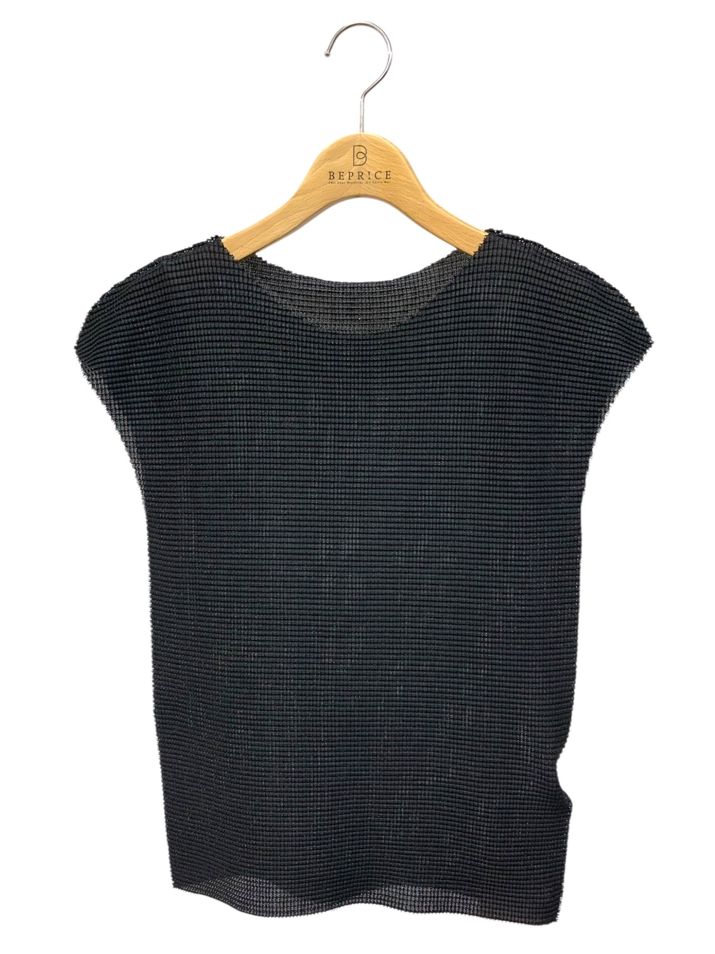 ミーイッセイミヤケ NIT STRETCH PLEATS MI61KK367 カットソー ブラック IT5BKGLZQA3I