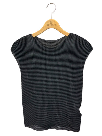 ミーイッセイミヤケ NIT STRETCH PLEATS MI61KK367 カットソー ブラック IT5BKGLZQA3I