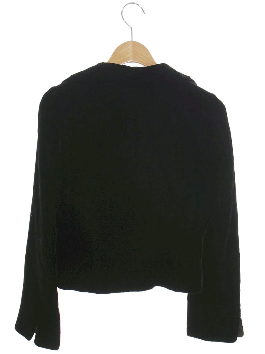 エムズグレイシー 124523 ジャケット 36 ブラック ベロア 1B IT99Z0W4QK7A