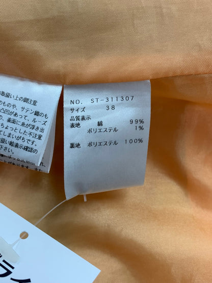 エムズグレイシー 311307 ワンピース 38 オレンジ チェック柄 バックジップ ITNFHXJH825C 【SALE】
