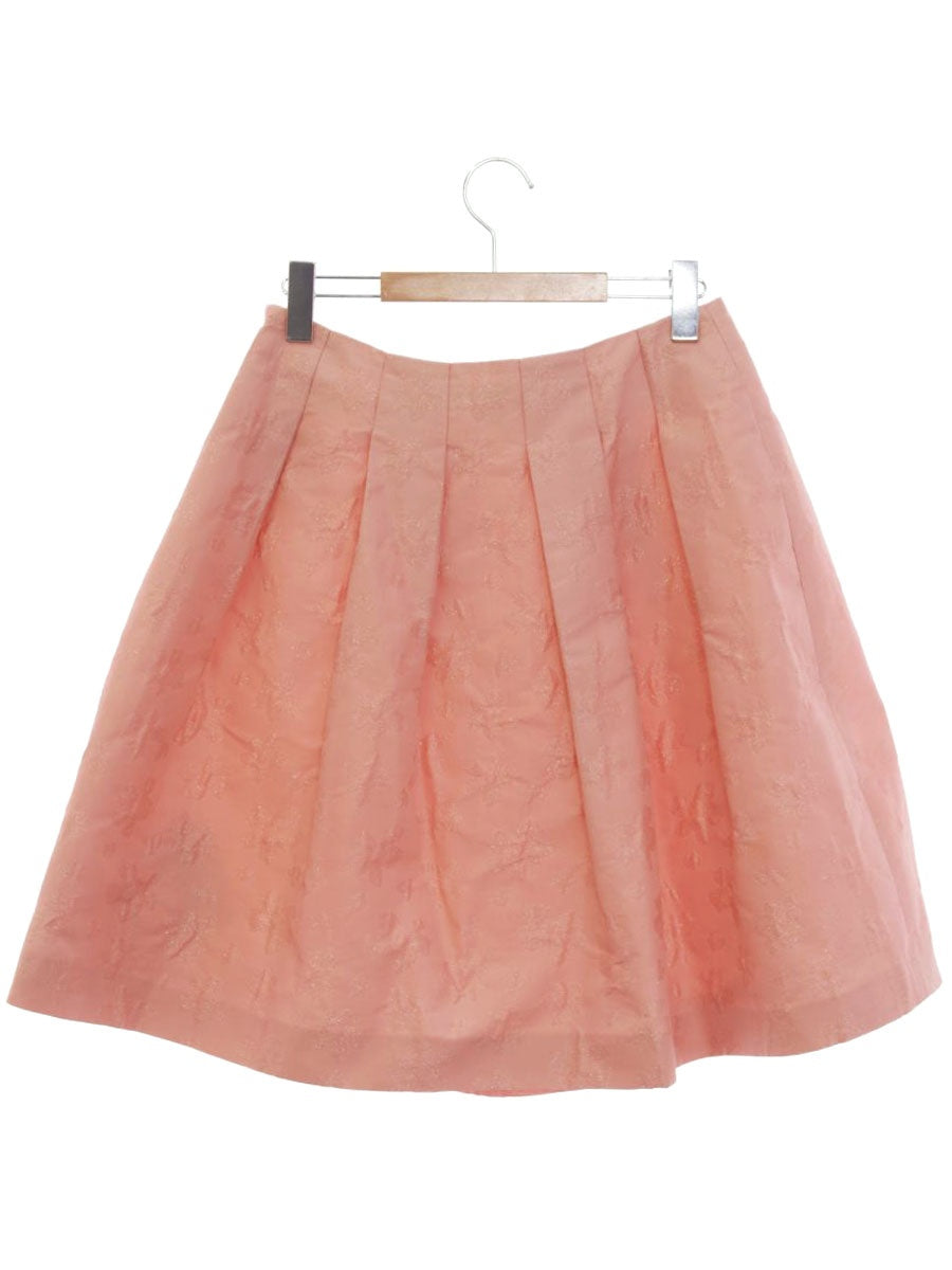 エムズグレイシー 527504 スカート 40 ピンク フラワーモチーフ ラメ フレアー IT76WUD63S00