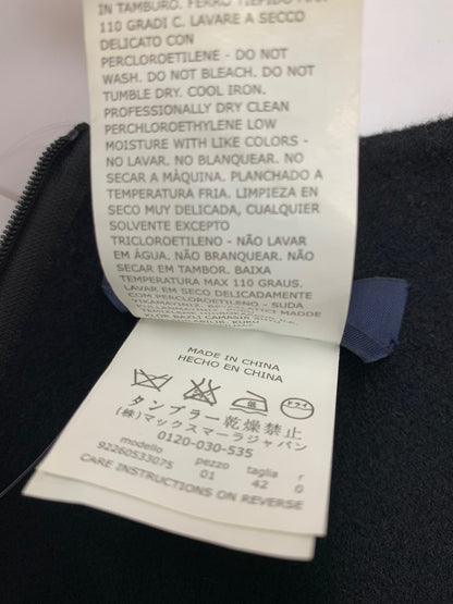 エスマックスマーラ CUCITO AMANO 92260533075 ワンピース 42 ブラック ウール ITNDBFOV6E8B