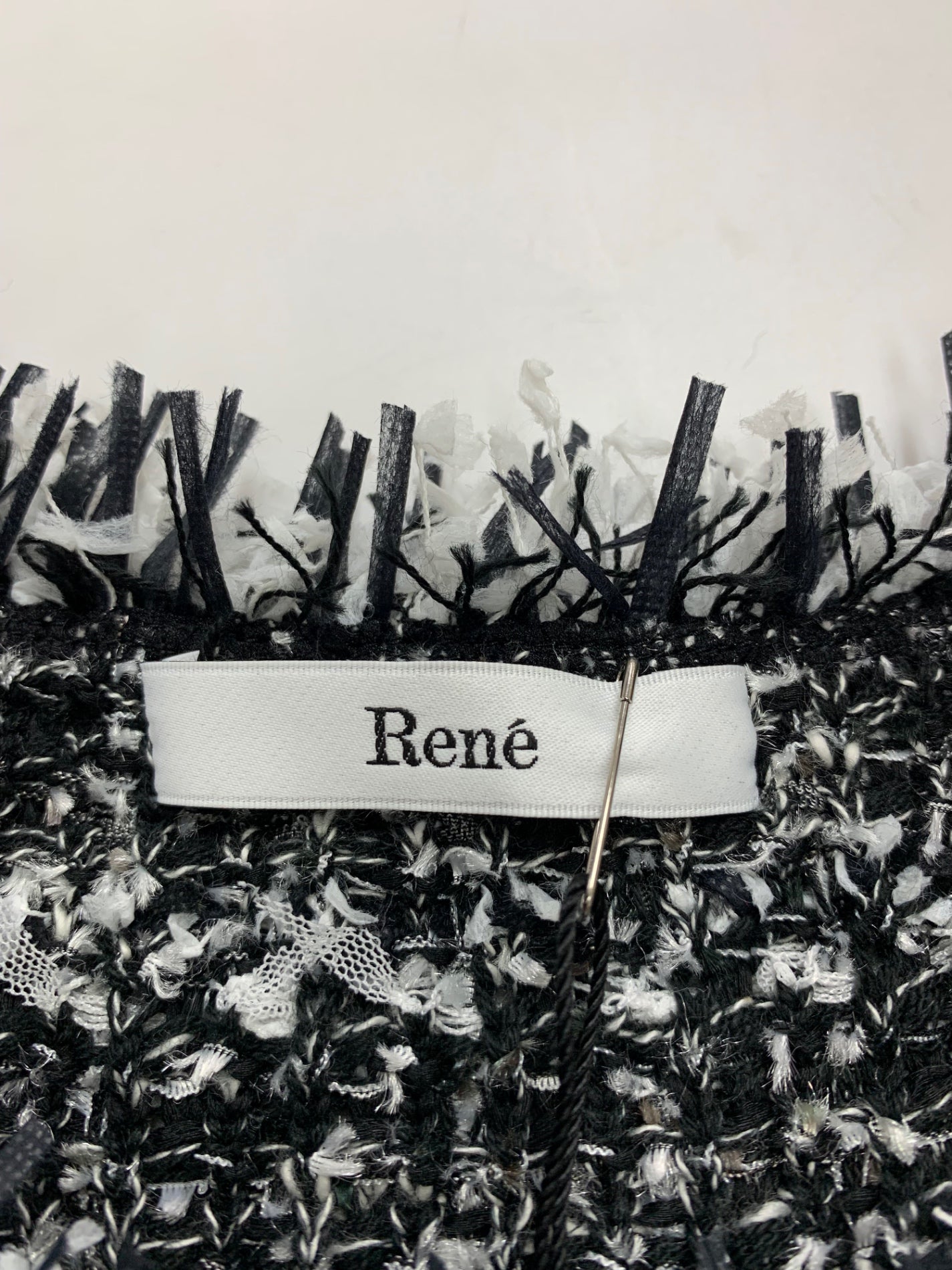 ルネ 6512040 ニットワンピース 36 ブラック ツイード IT384LAY1534