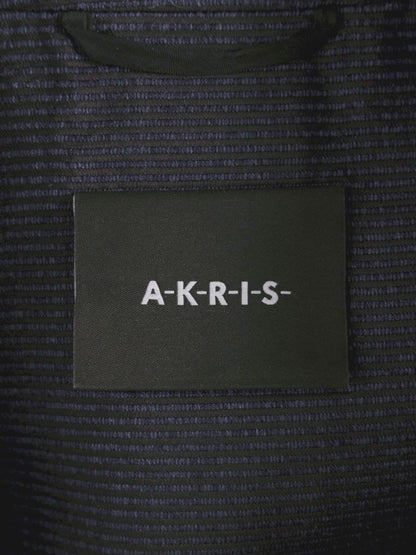 アクリス AJ-110 ワンピースコート ネイビー シルク ボーダー ITRYWJ5NRFG0 【SALE】