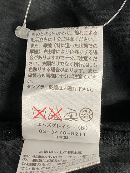 エムズグレイシー 325306 Tシャツ 38 ブラック カットソー リボンモチーフ パフスリーブ IT14JWGCCQC6