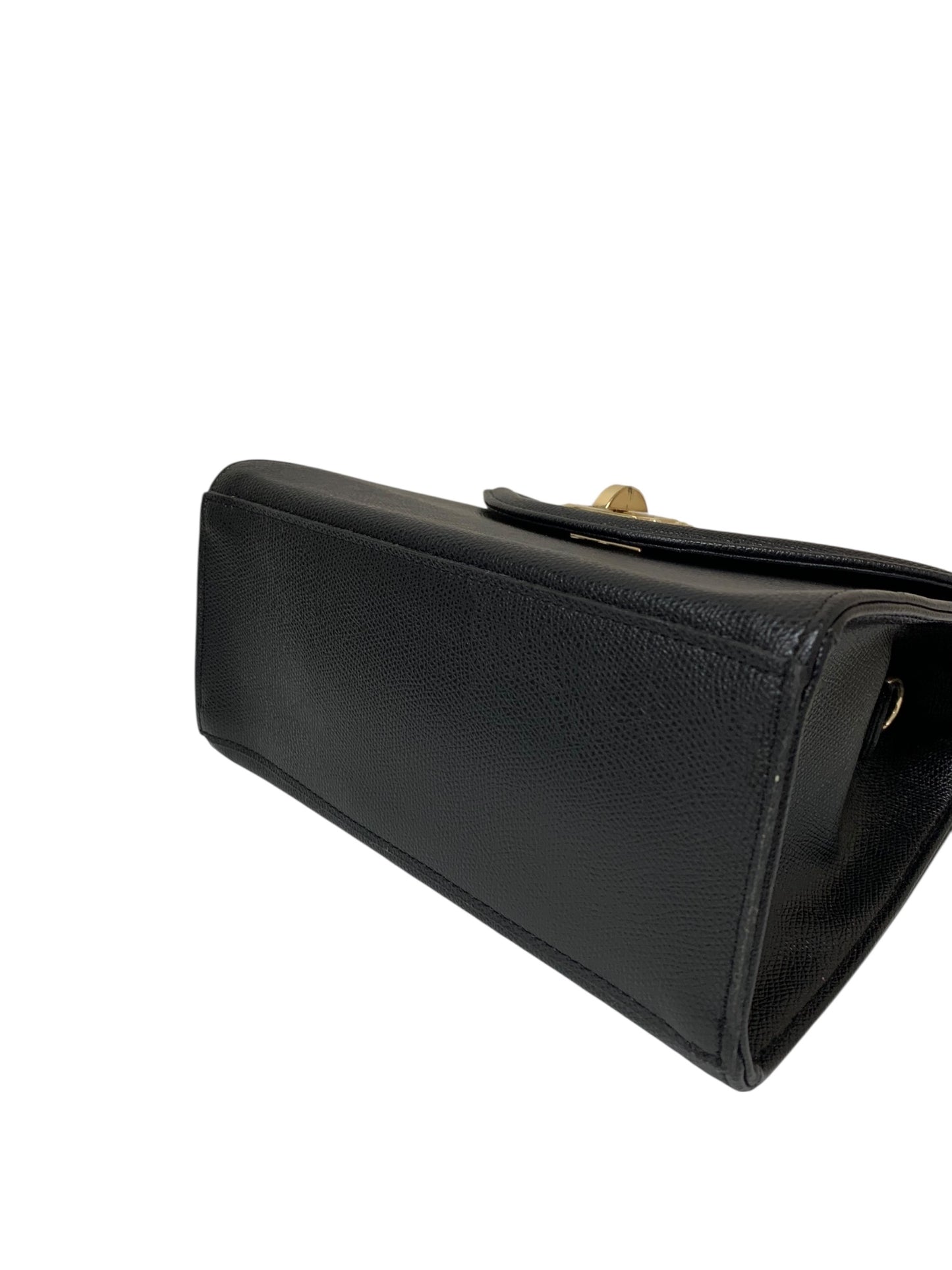 エムズグレイシー 674511 ハンドバッグ ブラック 台形 フラップ レザー 2WAY ITDDSYM4V9XH 【SALE】